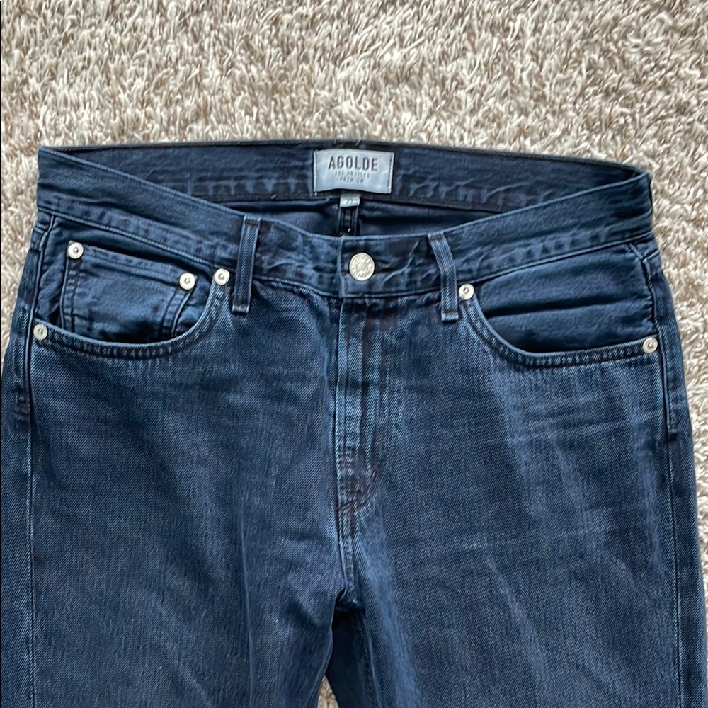 Agolde Cigarette Low Slung Straight Leg Jeans
